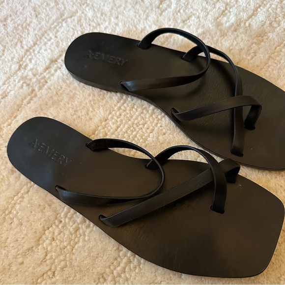 A Emery Colby Leather Sandals Black size 41 - Picture 4 of 7